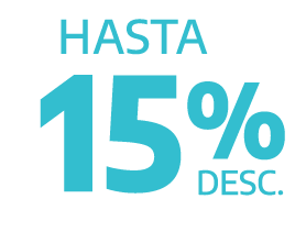 Descuento del 15%